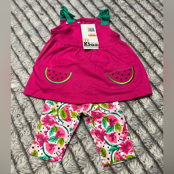 Kids Headquarters Other - Kids Headquarters 12 Mos Watermelon Top/Leggings Set NWT